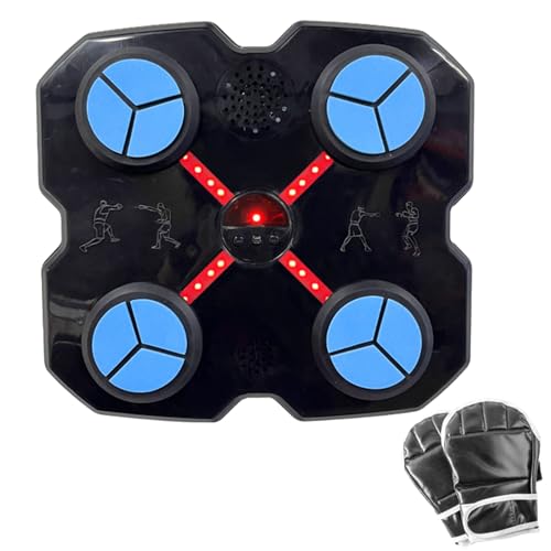 Music Boxing Machine for Kids: Wall Mounted Bluetooth Smart Punching Target Toys,Training Pad Toy with Boxing Glove,Ideas Toys Gift for Boys Girls Kids 3 4 5 6 7 8 9 10 11 12+ Years Old