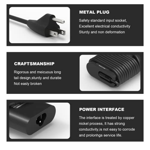 65W 45W Usb-C Type C Laptop Charger Replacement For Dell Latitude 7275 7370 5420 5285 5290 5520 Xps 13 9250 9360 9365 9370 9380 9350 9550 Chromebook 3100 3400 5190 La65Nm170 02Yk0F Adapter Power Cord #TOP2