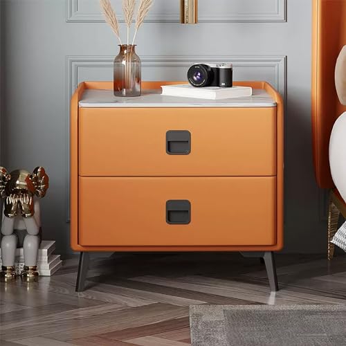JIAOCKJIAO Nightstand with Storage Drawer, Rock Board Bed end Side