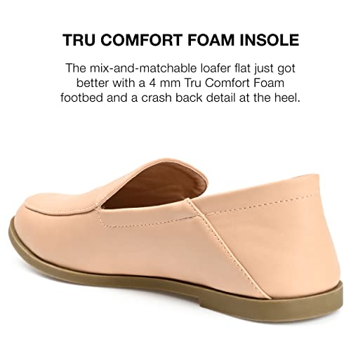 Image of Journee Womens Corinne Tru Comfort Foam Wide Width Slip On Almond Toe Loafer Flats