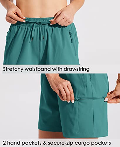 Willit Women's Shorts Hiking Cargo Shorts Quick Dry Golf Active Athletic Shorts 7" Lightweight Summer Shorts With Pockets Lakeshore L #TOP4