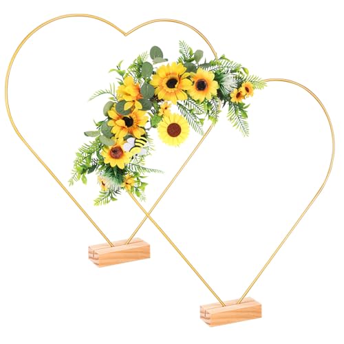 MINAOLULUS Cerceaux en Métal Forme Cœur pour Cadres de Couronne et Accessoires de Fête, Adaptés aux Loisirs Créatifs et Décorations de Bureau