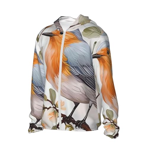 Rashguard UPF 50+ à capuche avec motif floral aquarelle pour une protection solaire totale