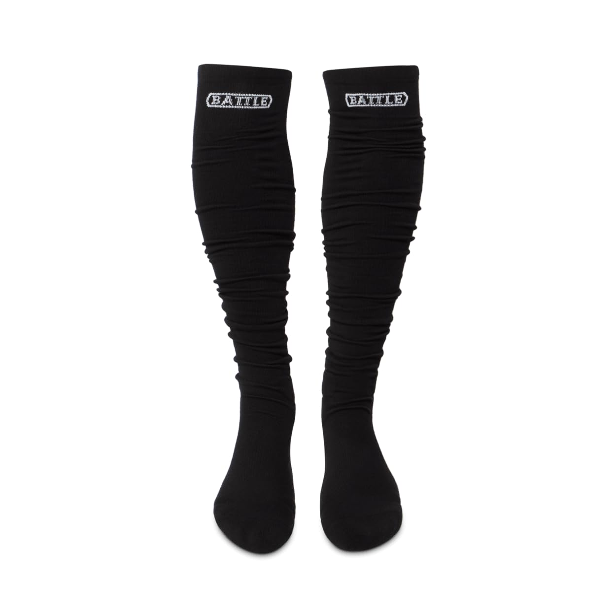 BattleSports Long Scrunch Football Socks, Extra Long Padded Sport Socks for Men & Boys