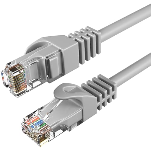 Cables Direct Online Cat6 50M Network Ethernet Patch Cable 550Mhz Internet Wire Compatible with PC Laptop Modem Router TVs Printer Cord Consoles for Home and Office Gray