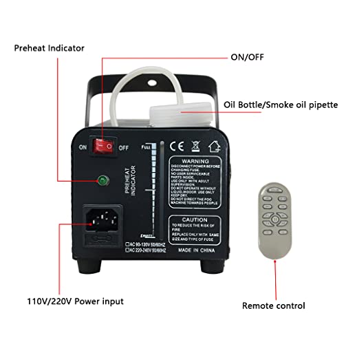 Máquina de Humo Portátil LED RGB 500W Control Remoto miniatura 3