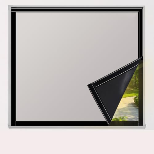 JYkjWeYF Temporary Blackout Blinds Stick on - Custom No drill Blackout Blind for Windows,99% Blackout Waterproof Fabric Window Roller Shades Blind,Easy to Install,W×H (110x120cm(43.3x47.2in))