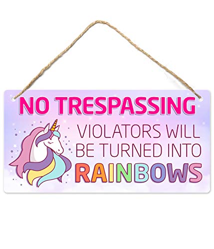 Unicorn Decor for Women Room, Women Room Decorations for Bed room, 12?x6? PVC Plastic Ornament Hanging Signal, Excessive Precision Printing, Water Proof, Youngsters Room Decor for Women, Room Decor for Lady