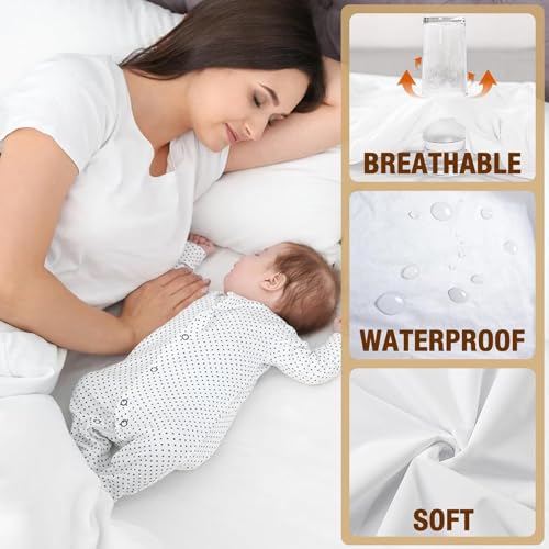 Protège-matelas pour lit double imperméable silencieux lavable Teksome - 4