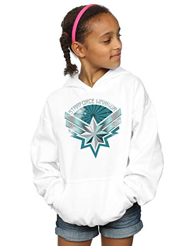 Marvel Girls Captain Marvel Starforce Warrior Hoodie White 9-11 Years