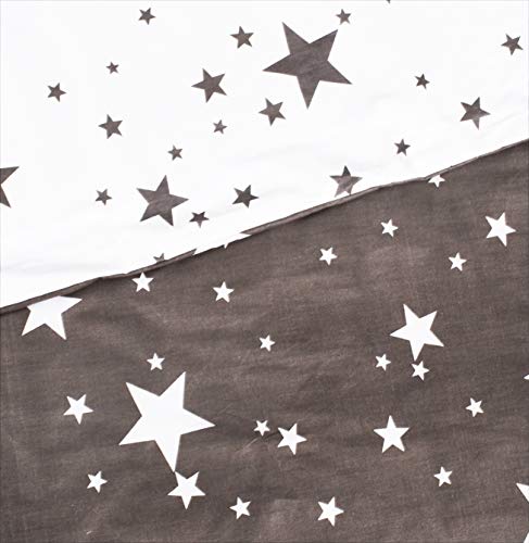 Meju Star Twinkle 100% Cotton Duvet Cover 43" X 59" + Pillowcase 13" X19" Bedding Set With Zipper Closure For Baby Toddler Boys Girls Crib Bed Decoration Gift #TOP2