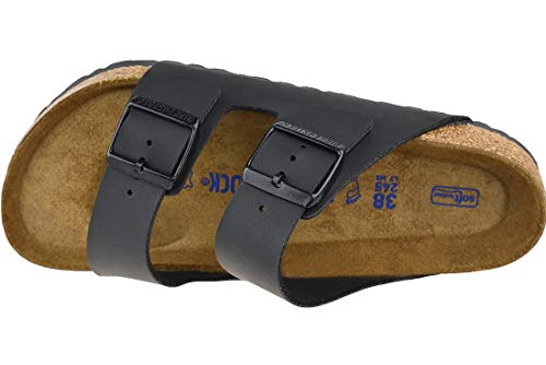 Birkenstock Classic Arizona Birko-Flor Softfootbed 551251, Pantoletten, Schwarz (Schwarz 49), 38 EU (5 UK)