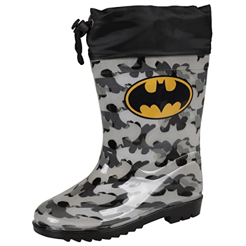 Batman Bottes de pluie noires pour garçons avec camouflage côtelé 25/26 EU
