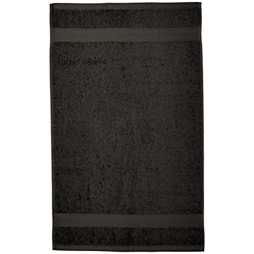 Toallas de Mano de Algodón Amazon Basics - Paquete de 6, Negro