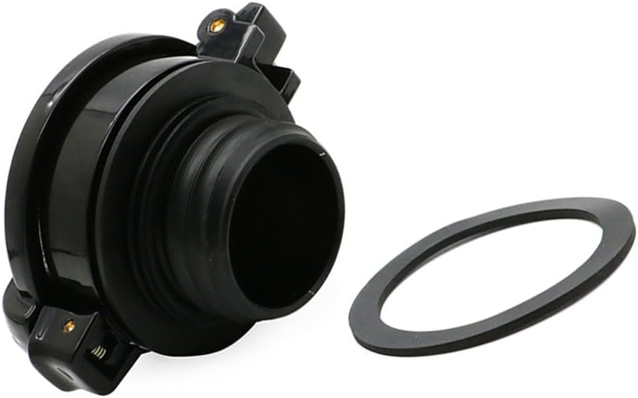 Riloer Motorcycle Fuel Gas Tank Cap, Tank Cover, Compatible with Harley XL883, 1200X48, Softail, Dyna, Black Housing + Black Base