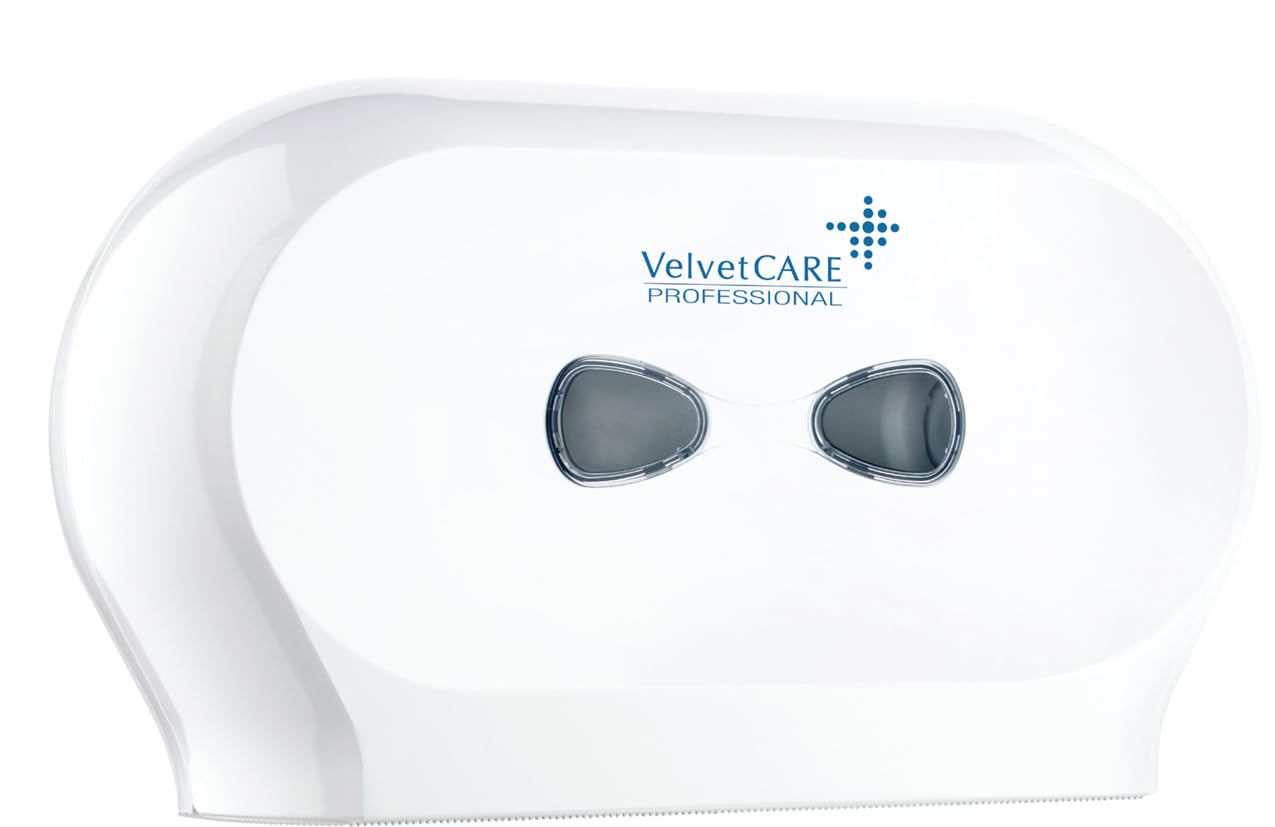 Dispensador doble para papel higiénico Jumbo Velvet para baños públicos de alta frecuencia