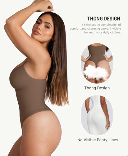 Image of FeelinGirl Shapewear Bodysuit for Women Tummy Control Body Shaper Going Out