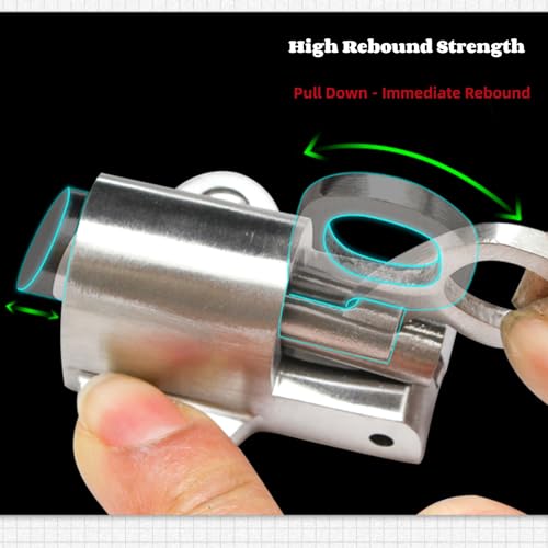 Image of Door Latch, Door Lock Latch, Easy Installation Spring Loaded 46 * 50 * 44mm Pull Ring Bounce Zinc Alloy Automatic Door Bolt Cabinets for Doors