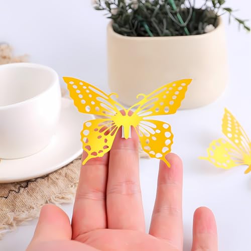Decoración de pared mariposas 3D - 48 piezas miniatura 4