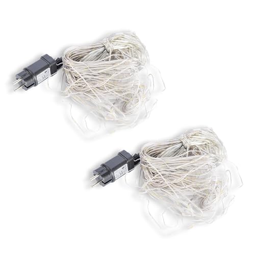 Guirlande lumineuse de Noël 400 LED étanche Lot de 2 avec interrupteur