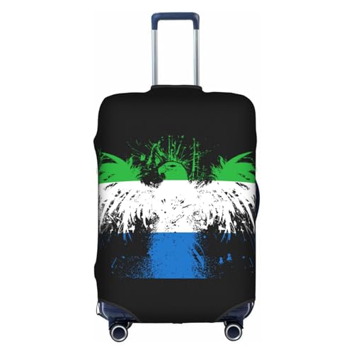 Travel Luggage Cover Sierra Leone Flag Fashion Washable Baggage Suitcase Protector Fit For Luggage Medium