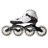 VCYEX Verstellbare Inlineskates Für Damen Und Herren, Fitness Inliner Herren Speed Skates Für Erwachsene Schlittschuhe 2 in 1 Hochleistungs Inliner White,43