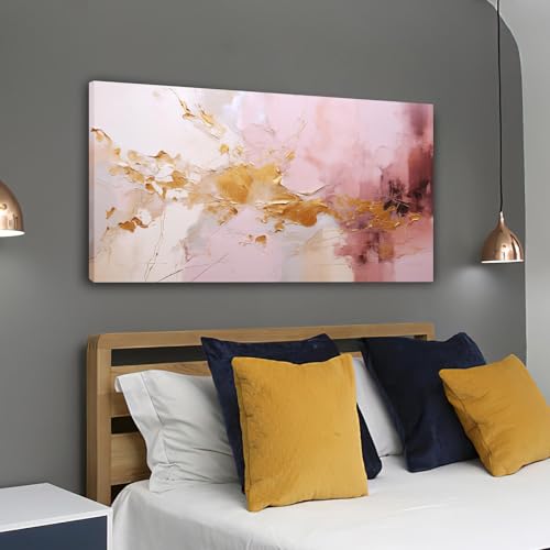 Tableau mural encadré 80x164cm : impression sur toile marbre abstrait - 3