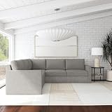 Flexsteel Flex 5-Seat Sectional with Standard Arm, Gray
