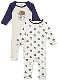 Touched by Nature Baby Organic Cotton Union Suit, 2 Pack