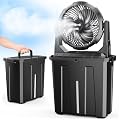 Ausic Portable Misting Fan, 9L 10-inch Outdoor Mist Fans for Outside Patios Cooling, 20000mAh Rechargeable Battery Fan with Water Box, 3 Strong Winds, 3 Spray Mister, Camping/Beach Summer Essentials