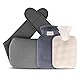 Wärmflasche mit Bezug - Wärmeflasche, Vegena Wärmflaschengürtel Bettflasche Flauschig Gummi, Warmwasserbeutel Hot Water Bottle Bag für Kinder Erwachsene Nacken Schulter Rücken Beine Taillenwärmung