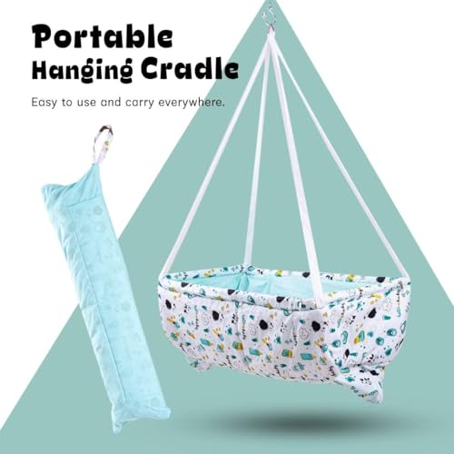 Image of BAYBEE Baby Swing Cradle for Newborns with Mosquito Net (Hanging Green)