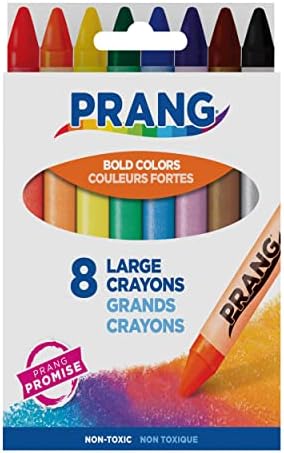 Prang Crayons, Assorted Colors, Large Size, 8 Count