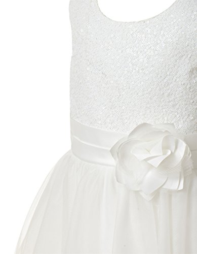 Blush Sequin Tulle Flower Girls Dress Girl Wedding Party Birthday Dress3