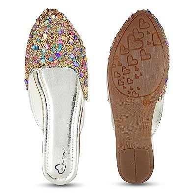 Juttigenics Present Footwear Women Multi Ethnic Embellished Punjabi Jutti Rajasthani Mojari's for Bridal &Girls Tradititonal Punjabi Style Jutti Modal No NF-41