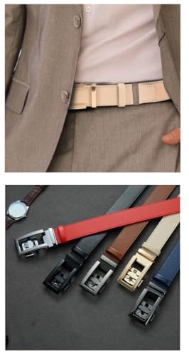 Mens Hollow Automatic-Buckle Genuine Leather Luxury Belt Business Casual Adjustable Male Belts4