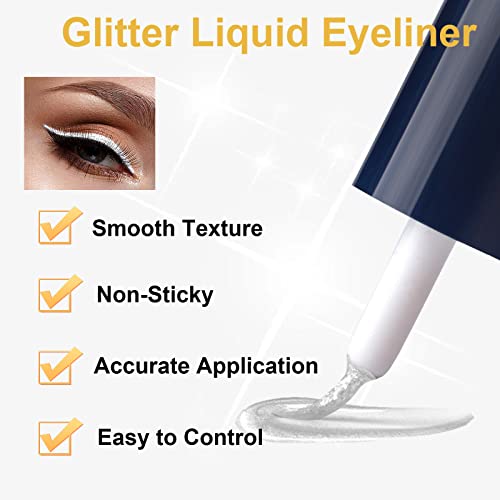 Delineador Líquido Glitter Blanco Diamante miniatura 2