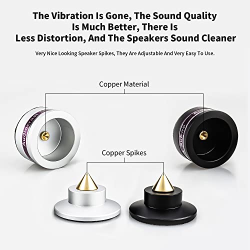 image for Viborg Audiocrast IF03S Speaker Isolators, Hi-End Speaker Spikes, HiFi