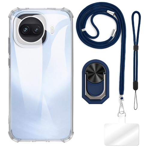 ESACMOT [4 in 1] �P�[�X Vivo iQOO 15R 5G �Ƃ̌݊�������A�X�g���b�v�A���X�g�o���h�A�����O�t���A�ϏՌ��ی�J�o�[���s�p�Z�b�g (�N���A�P�[�X + �u���[�Z�b�g)