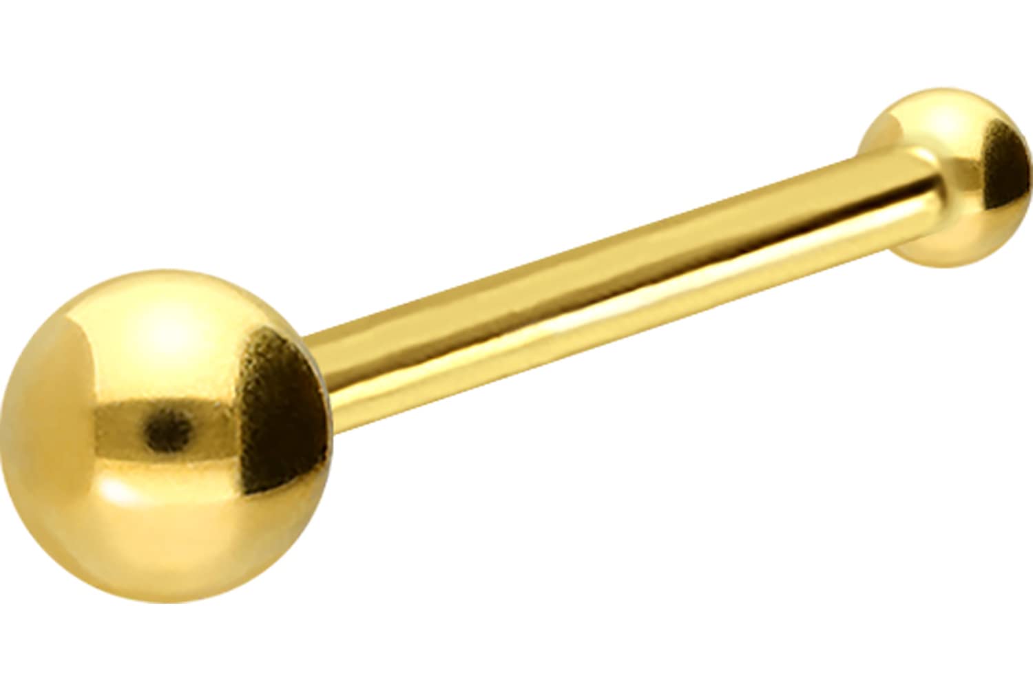 PIERCINGLINE Piercing de nariz de acero quirúrgico con bola: piercing nasal en 4 colores.