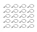 Concisea 40 Stück Vorhang Ringe Clips Vorhangringe mit Clip Metall Vorhang Ring Clips Anzug zum Aufhängen von Gardinen in Küche, Bad, Schlafzimmer, Wohnzimmer, Balkon, etc
