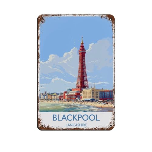 Impression de voyage Blackpool affiche métal nostalgie