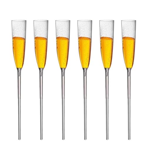 Copas de champán para piscina de verano con 6 vasos de vino flotantes 2