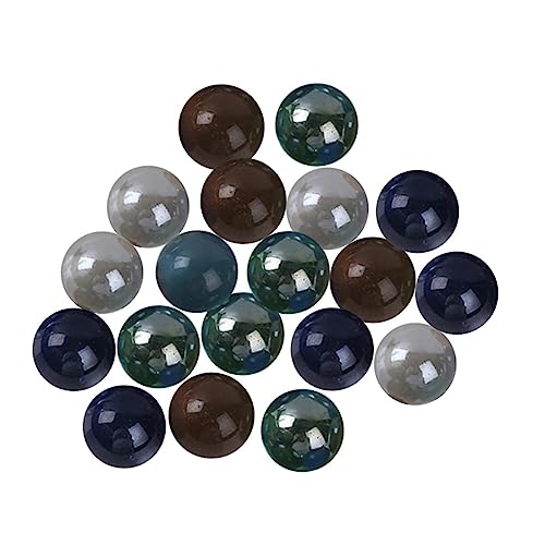 Hemoton Kid Toys 40pcs Glass Marbles 16mm Size Shooter Toys Smooth Texture Random Color