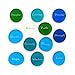 The Mermaid's Message, Frosted Inspirational Sea Glass Stones, Assorted, Twelve Empowering Words in Beach Colors, by Lifeforce Glass.