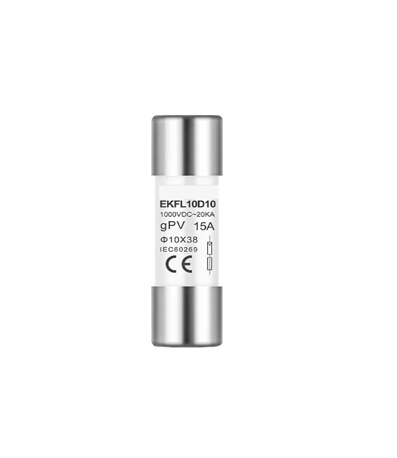 BALYDLUL Solar DC 1000V PV Fuses 15A 20A 25A Ceramic GPV Fuse 10x38mm(EKFL10D1025A)