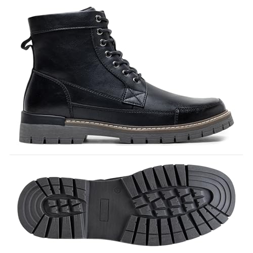 Image of Jousen Mens Boots Casual Motorcycle Boot for Men Chukka Zipper Combat Dress Botas Para Hombre Fashion