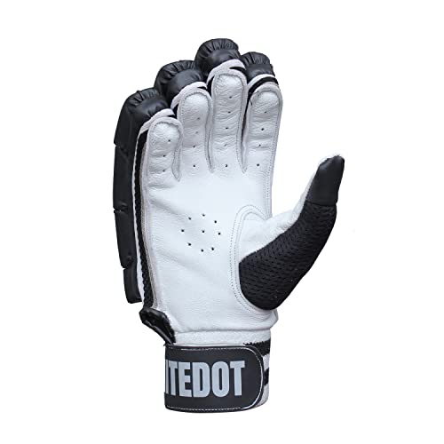 Image of WHITEDOT Sports Dot 2.1 Cricket Batting Gloves||Suitable for Boys|Small Left Hand||NavyBlue, Leather