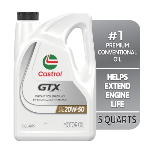 Image of Castrol 03095-3PK GTX 20W-50 Conventional Motor Oil - 5 Qt (Pack of 3)