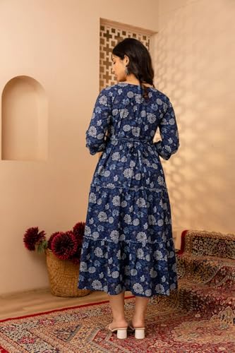 Image of Dhruvi Women's Rayon Anarkali Maternity Dress & Feeding Kurti with Zippers